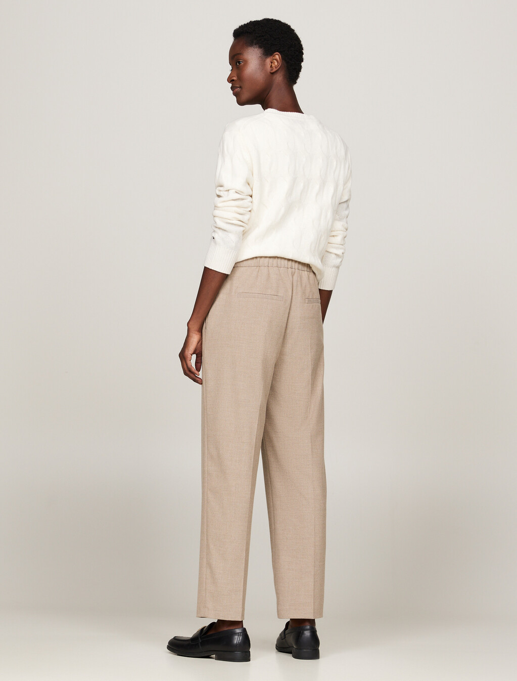 Flannel Slim Straight Leg Chinos, Classic Beige Heather, hi-res