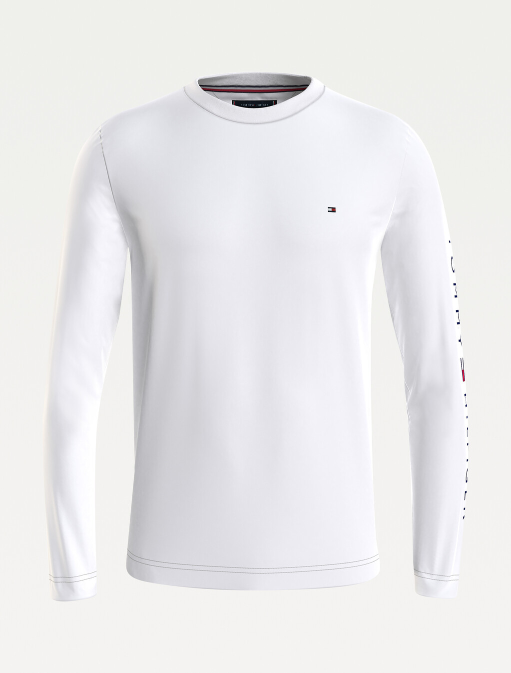 長袖棉 T 恤, White, hi-res