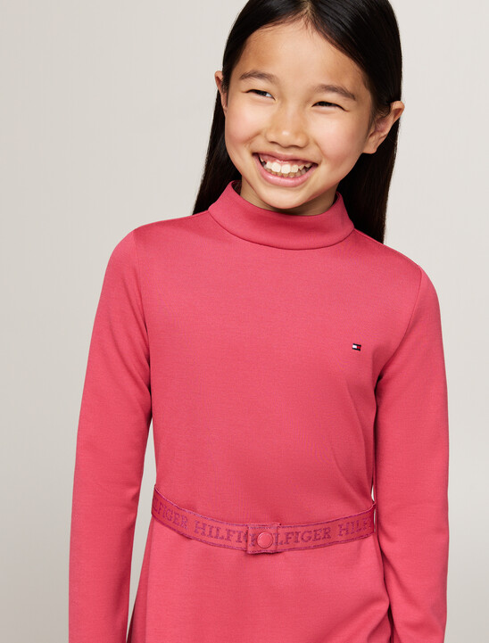 Belted Long Sleeve Extra Slim Dress