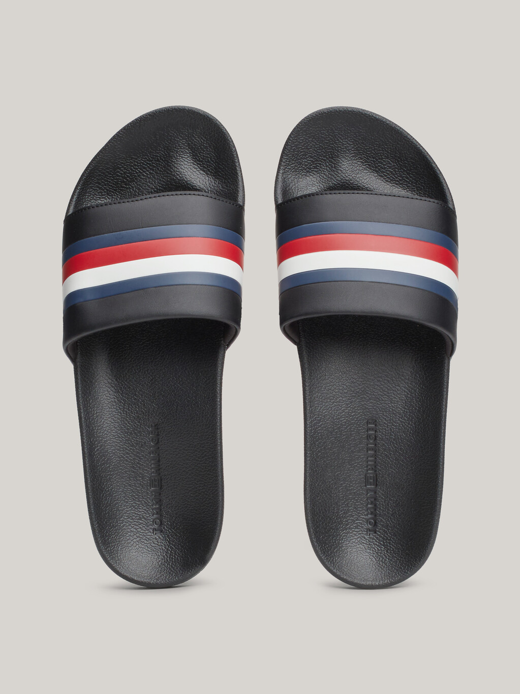 Signature Tape Pool Slides, Black, hi-res