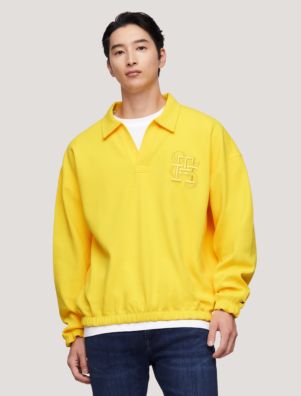 1985 Collection TH Monogram Popover Jacket, Eureka Yellow, hi-res