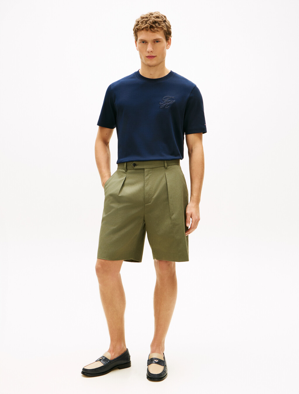 Tonal Logo Embroidery Crew Neck T-Shirt, Desert Sky, hi-res