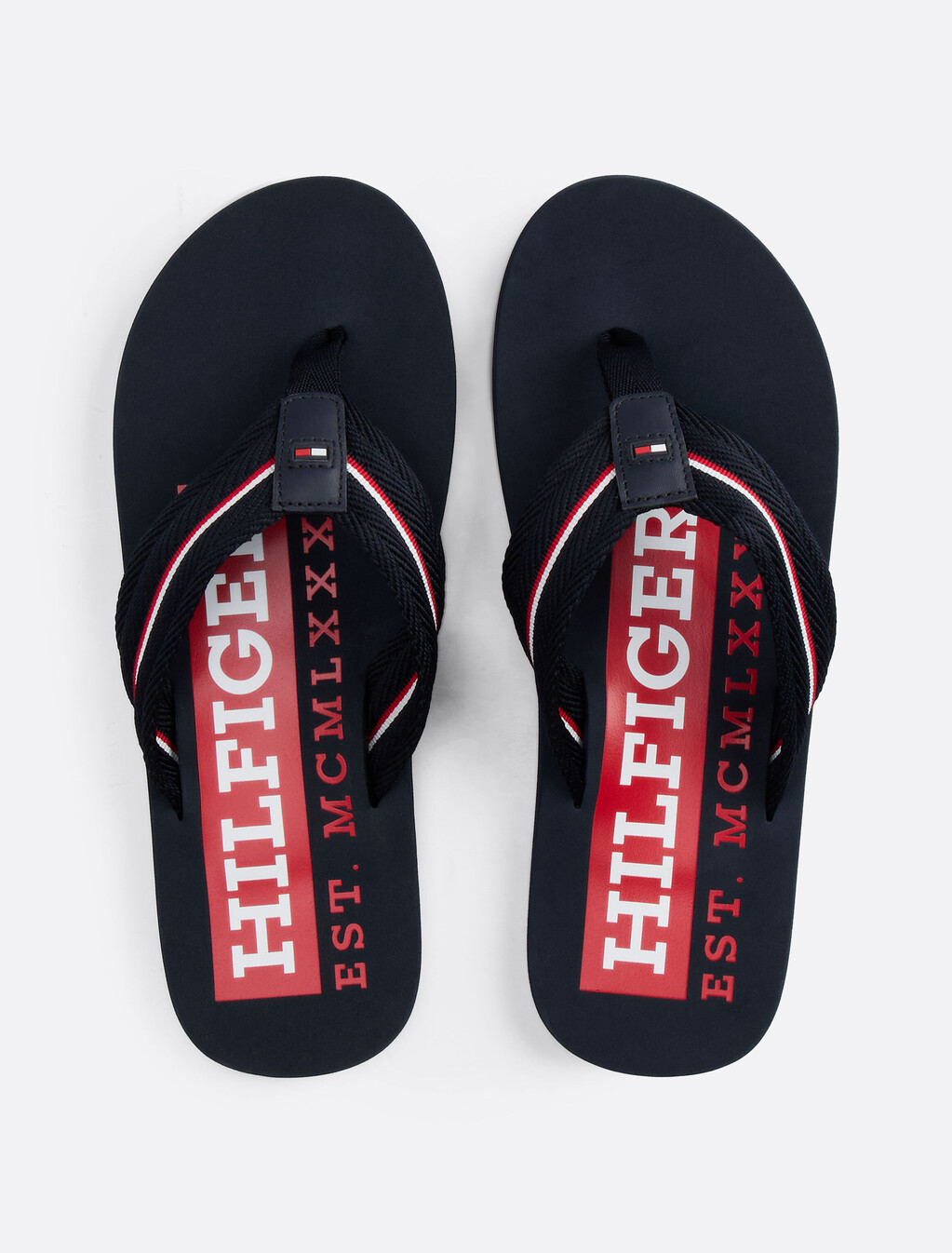 Signature Tape Webbing Flip-Flops, Desert Sky, hi-res