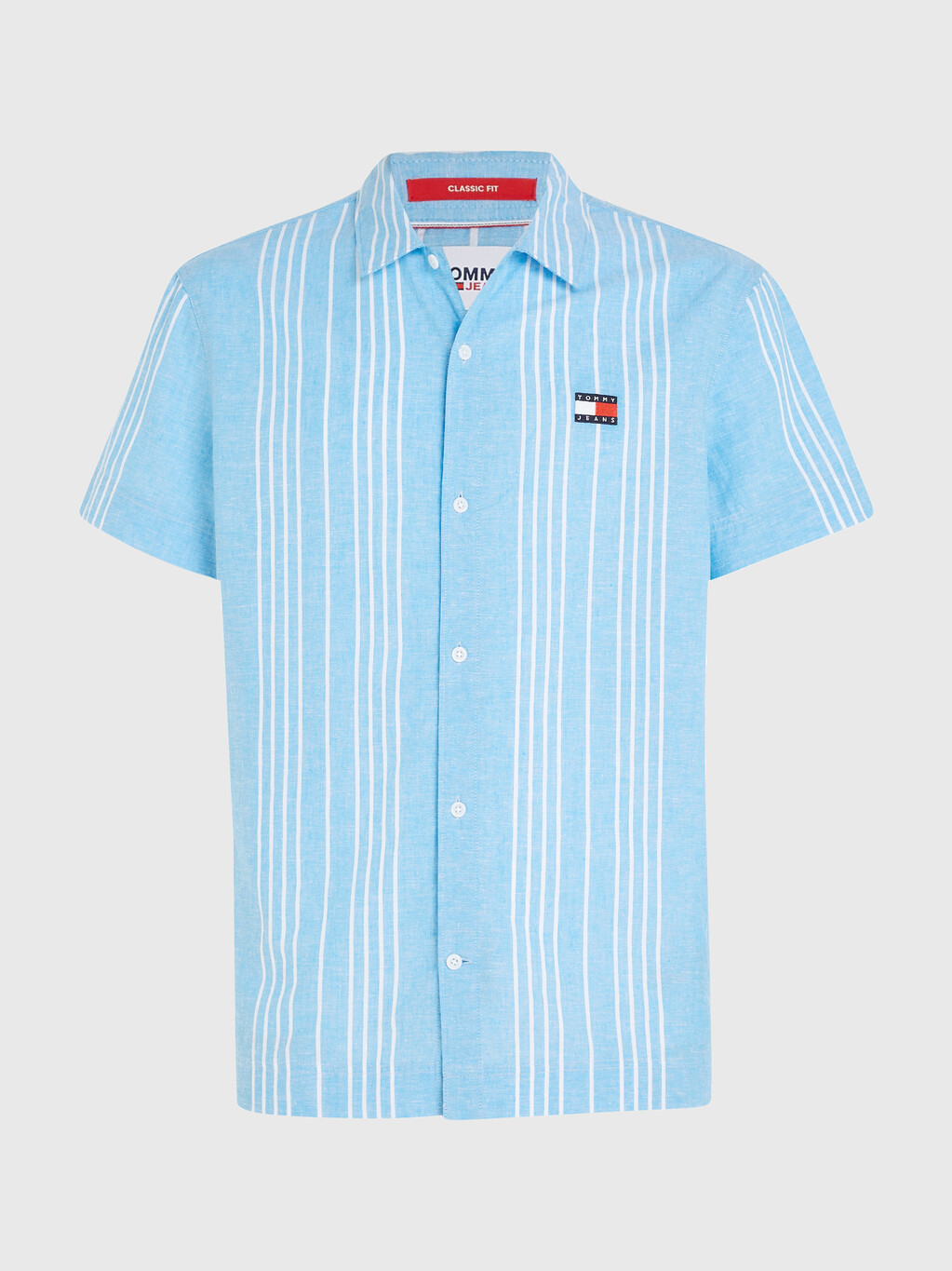 條紋短袖經典版型襯衫, Skysail / Multi Stripe, hi-res