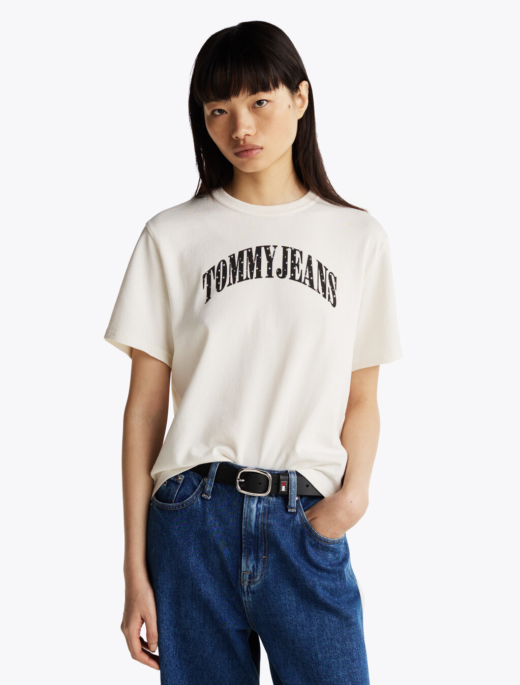 標誌貼飾方正版型 T 恤, Ivory, hi-res
