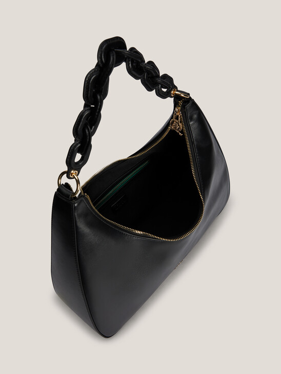 TH Soft Chunky Chain Leather Hobo Bag