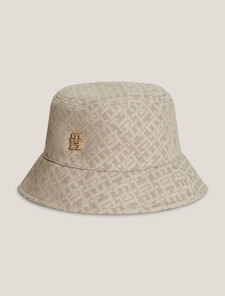 Monogram 提花漁夫帽, Beige, hi-res