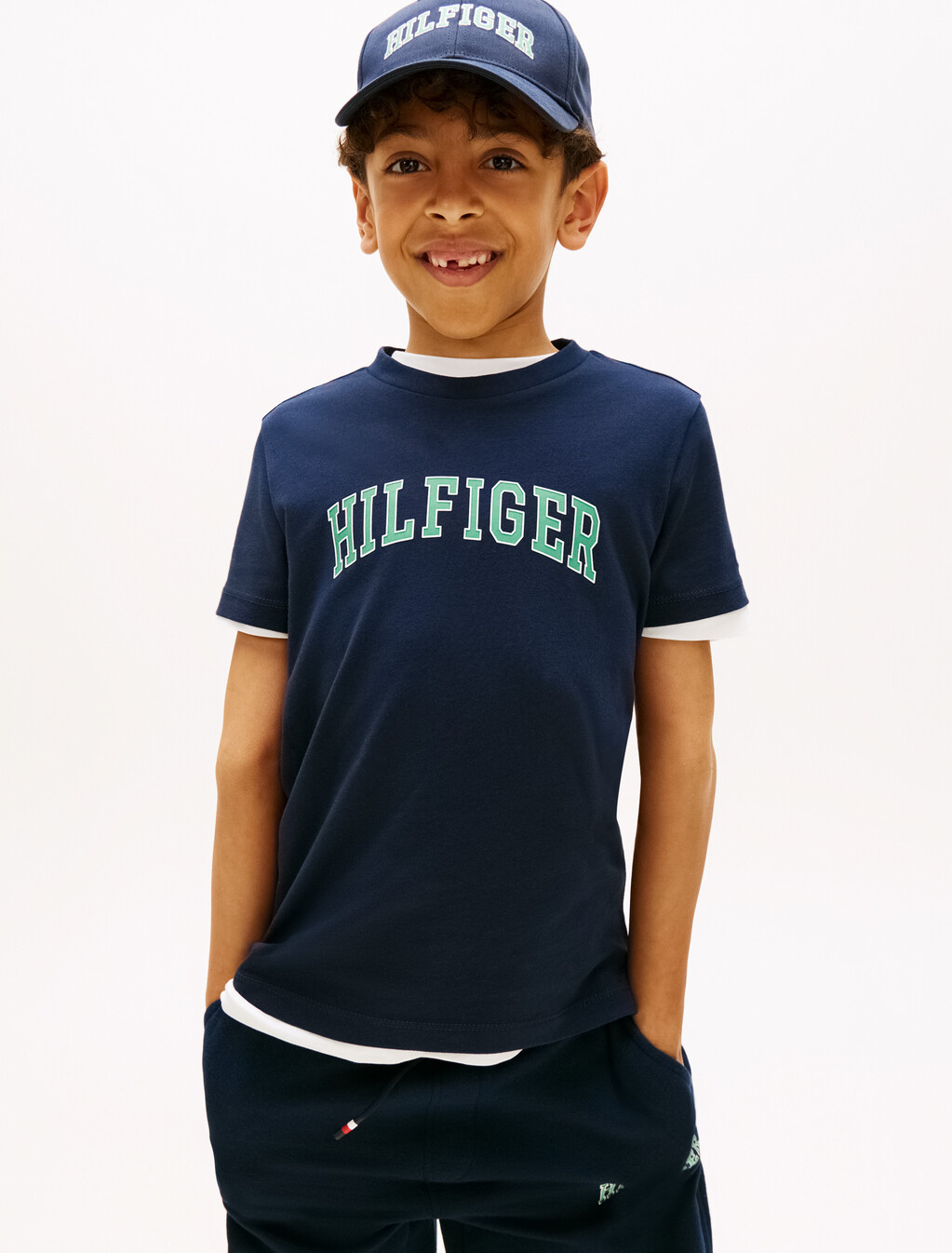 Logo Crew Neck Jersey T-Shirt, Dark Night Navy, hi-res