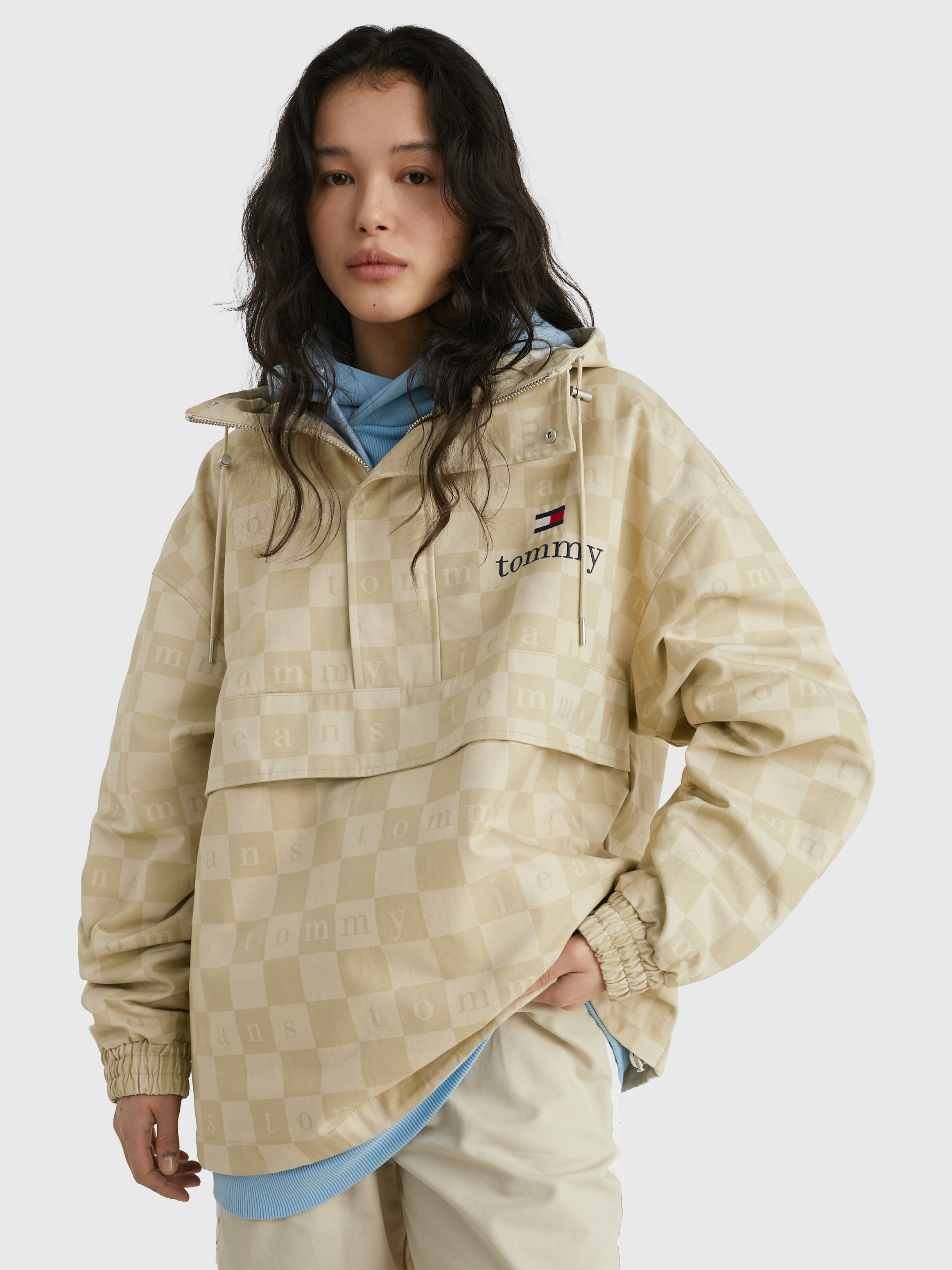 Tommy jeans logo half zip anorak jacket on sale