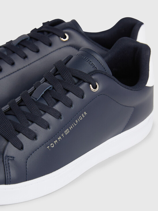 Court Cupsole Leather Lace-Up Trainers