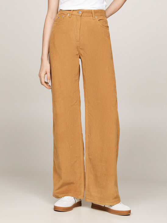 Fine Corduroy Wide Leg Trousers