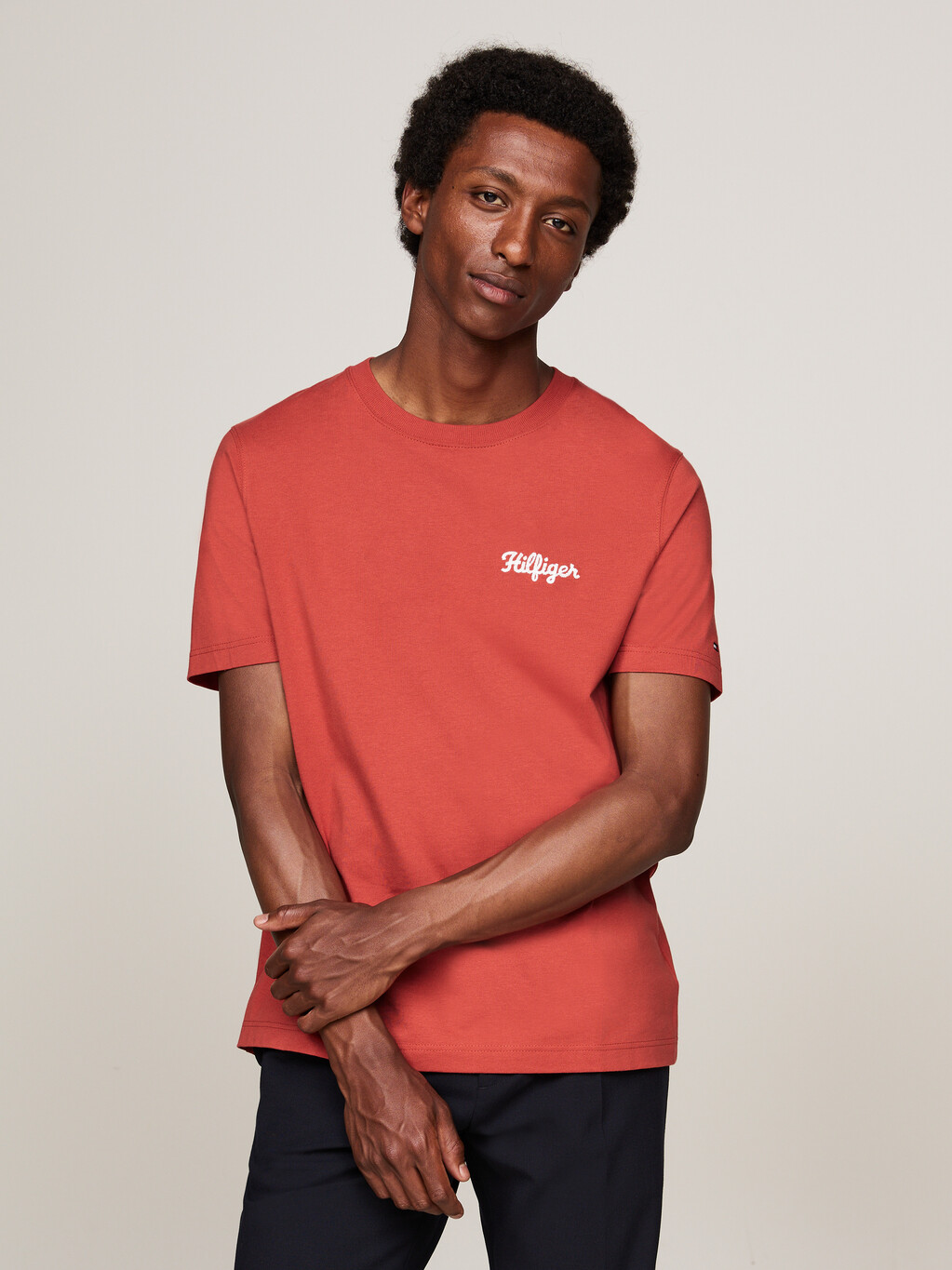 Logo Embroidery T-Shirt, Terra Red, hi-res