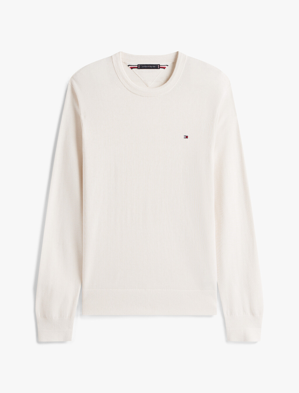 Cotton Silk Cashmere Sweater, Ivory Petal, hi-res