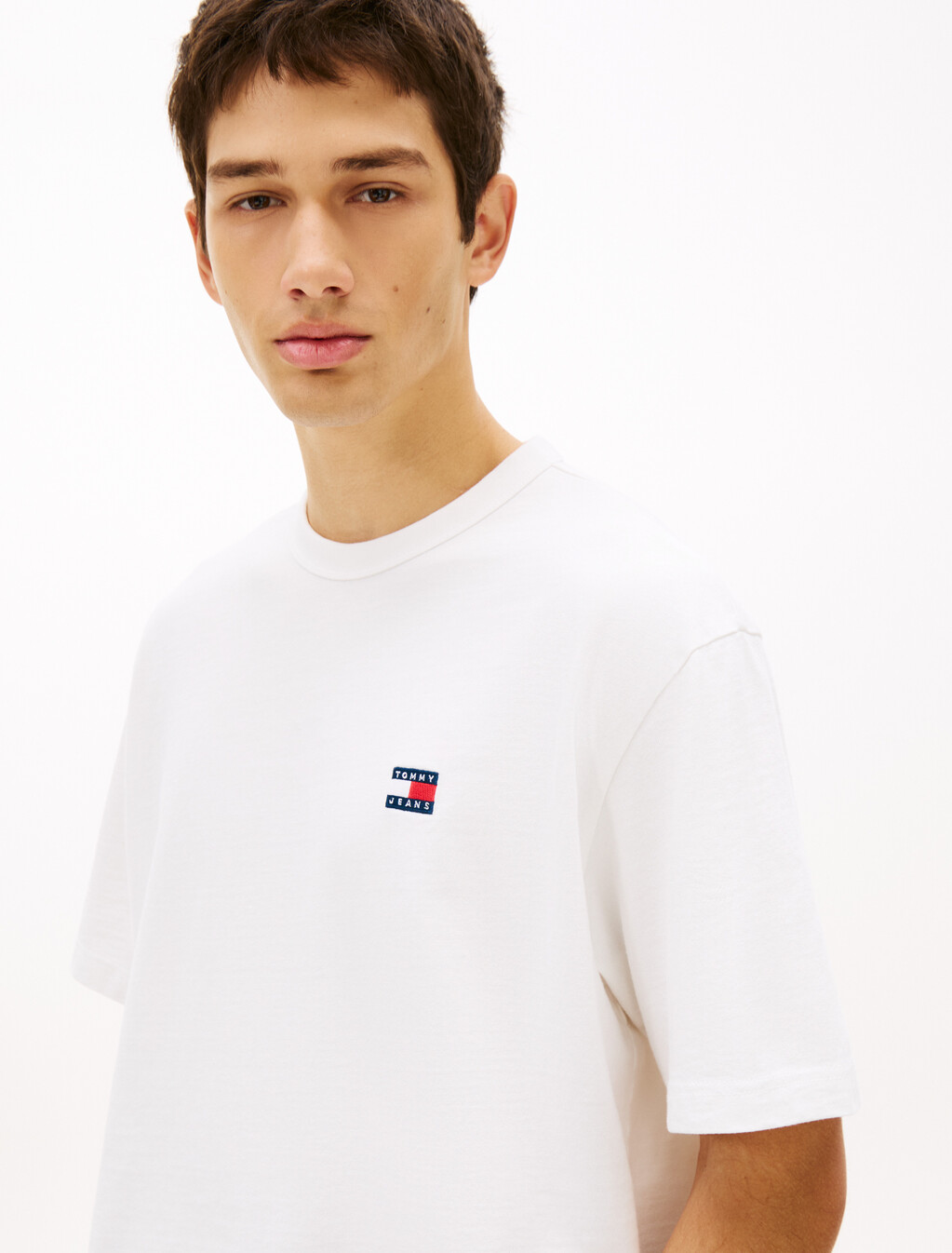 Logo Badge Relaxed Tee, Ecru, hi-res