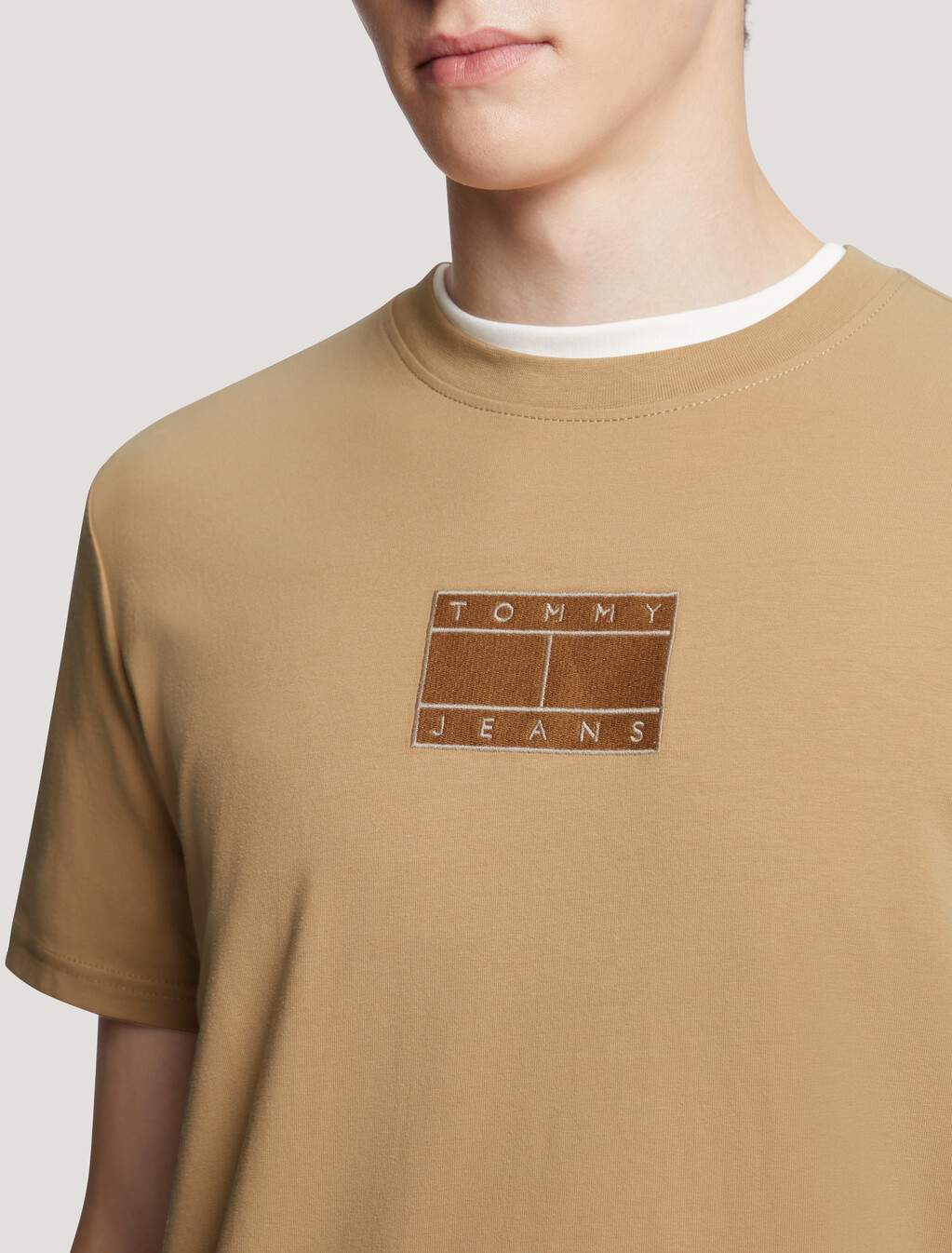 Flag Embroidery Regular Fit T-Shirt, Tawny Sand, hi-res
