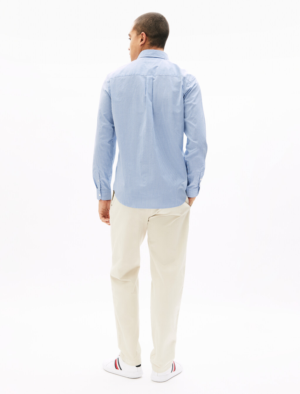Oxford Stripe Long Sleeve Shirt, Shirt Blue / Stripes, hi-res