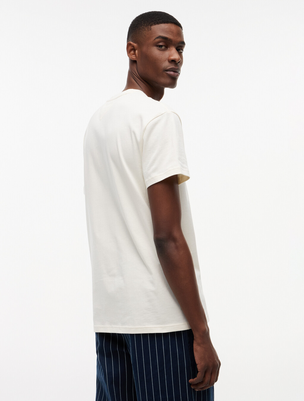 Flag Badge Crew Neck T-Shirt, Calico, hi-res