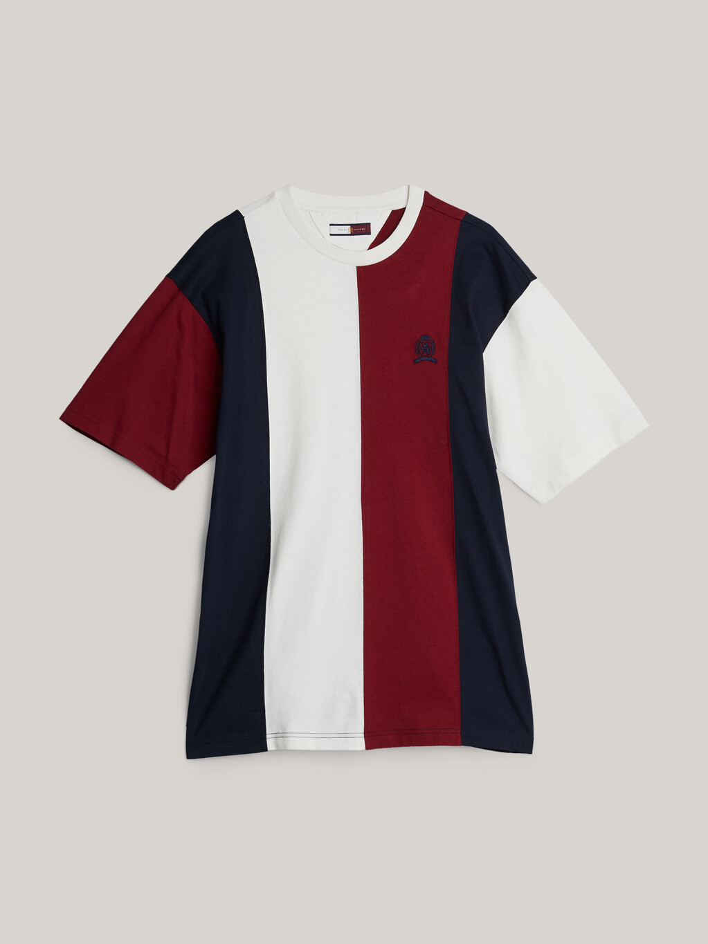 Crest Panelled T-Shirt, Multi, hi-res