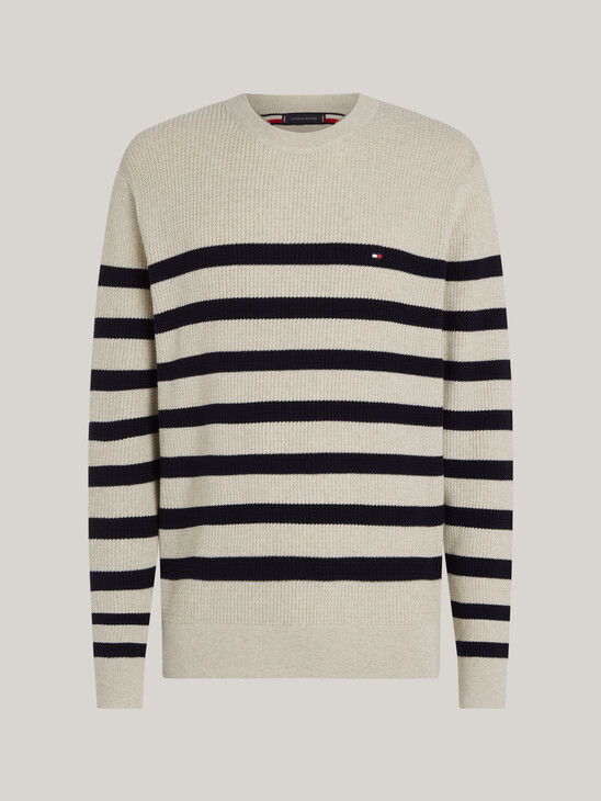 Textured Knit Crew Neck Jumper