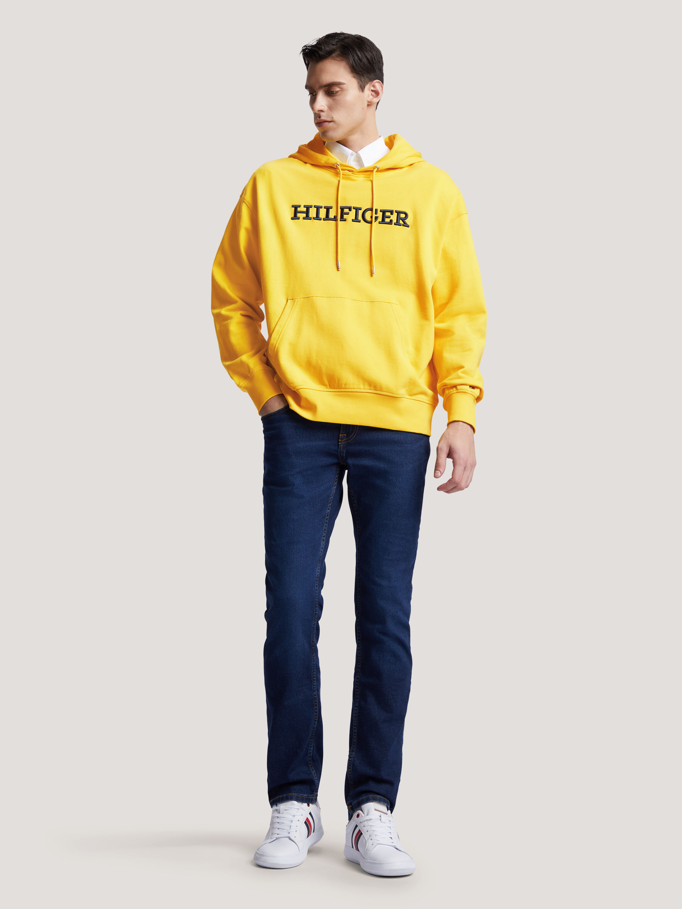 Yellow tommy hilfiger zip up outlet