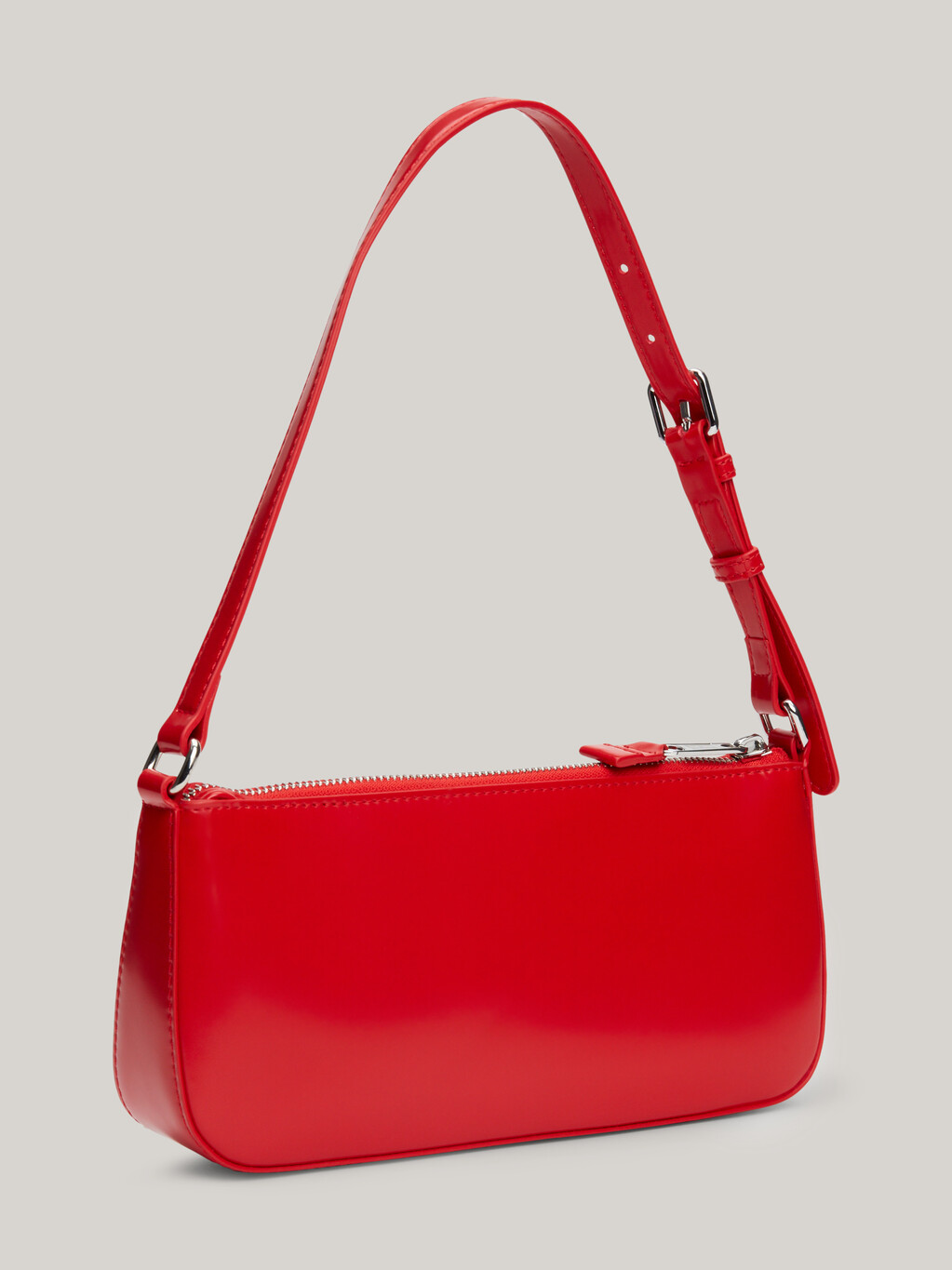 Essential Embossed Logo Shoulder Bag, Deep Crimson, hi-res