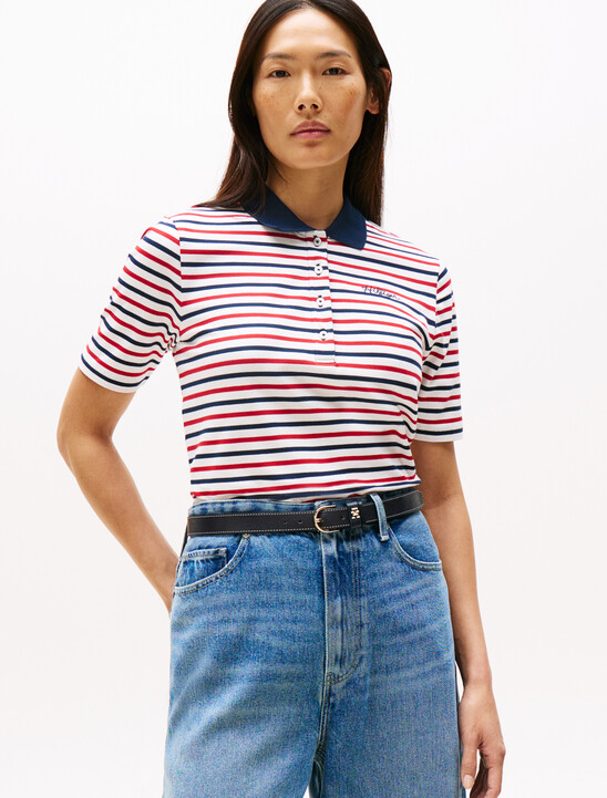 Script Logo Stripe Regular Polo