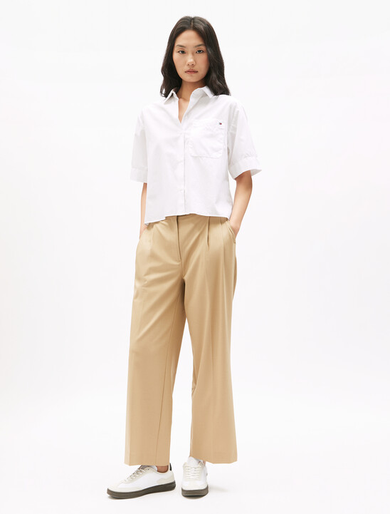 Poplin Boxy Short Sleeve Shirt