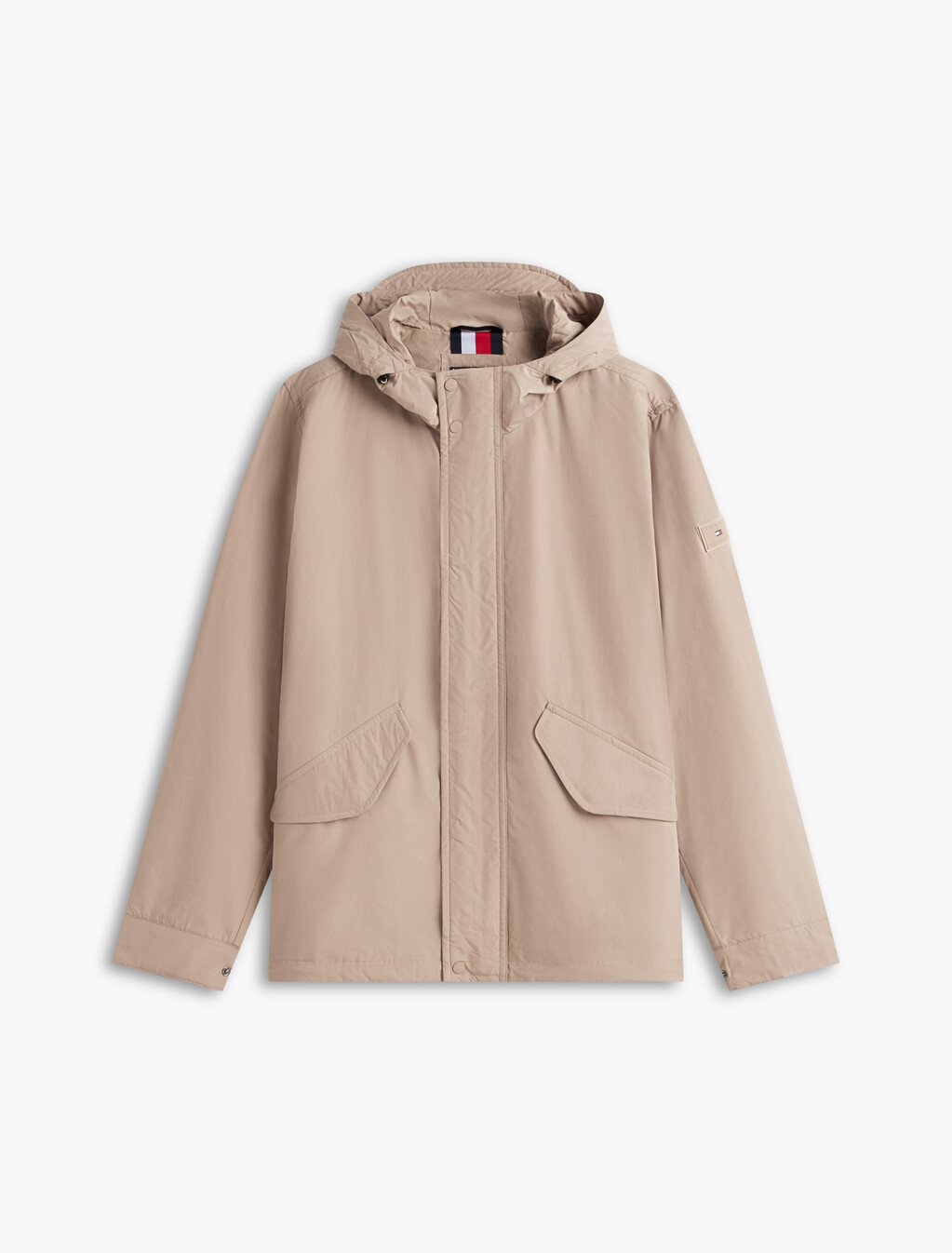 Packable Hooded Jacket, Coastal Taupe, hi-res