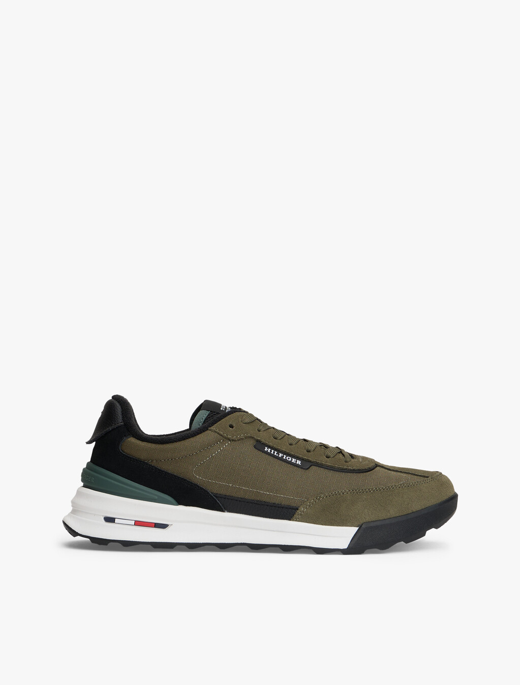 復古麂皮防滑運動鞋, Army Green, hi-res