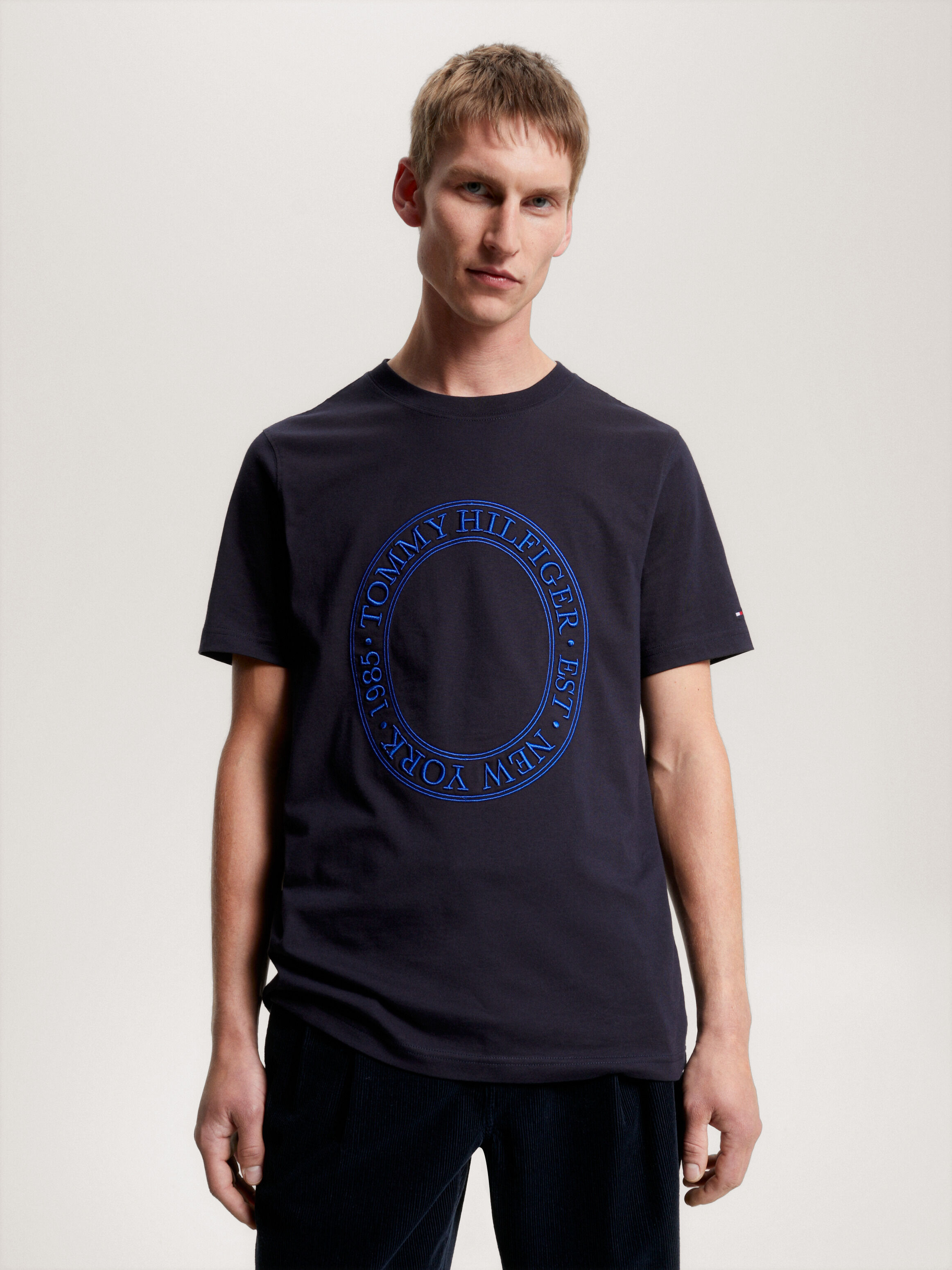 Logo Embroidery T Shirt Tommy Hilfiger Taiwan
