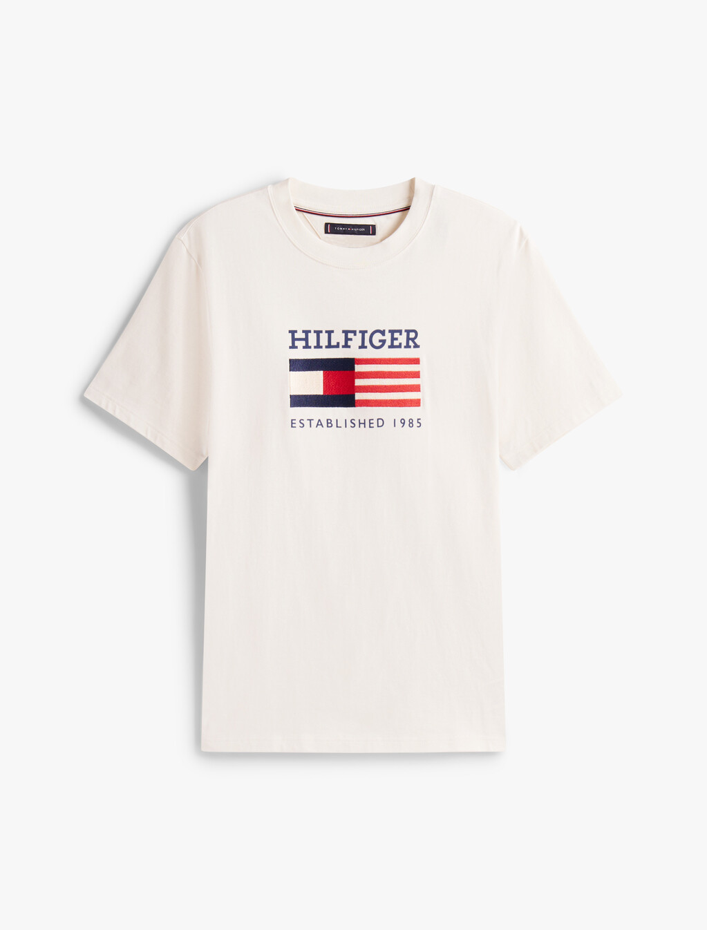 Americana Monotype Flag Box T-Shirt, Ivory Petal, hi-res