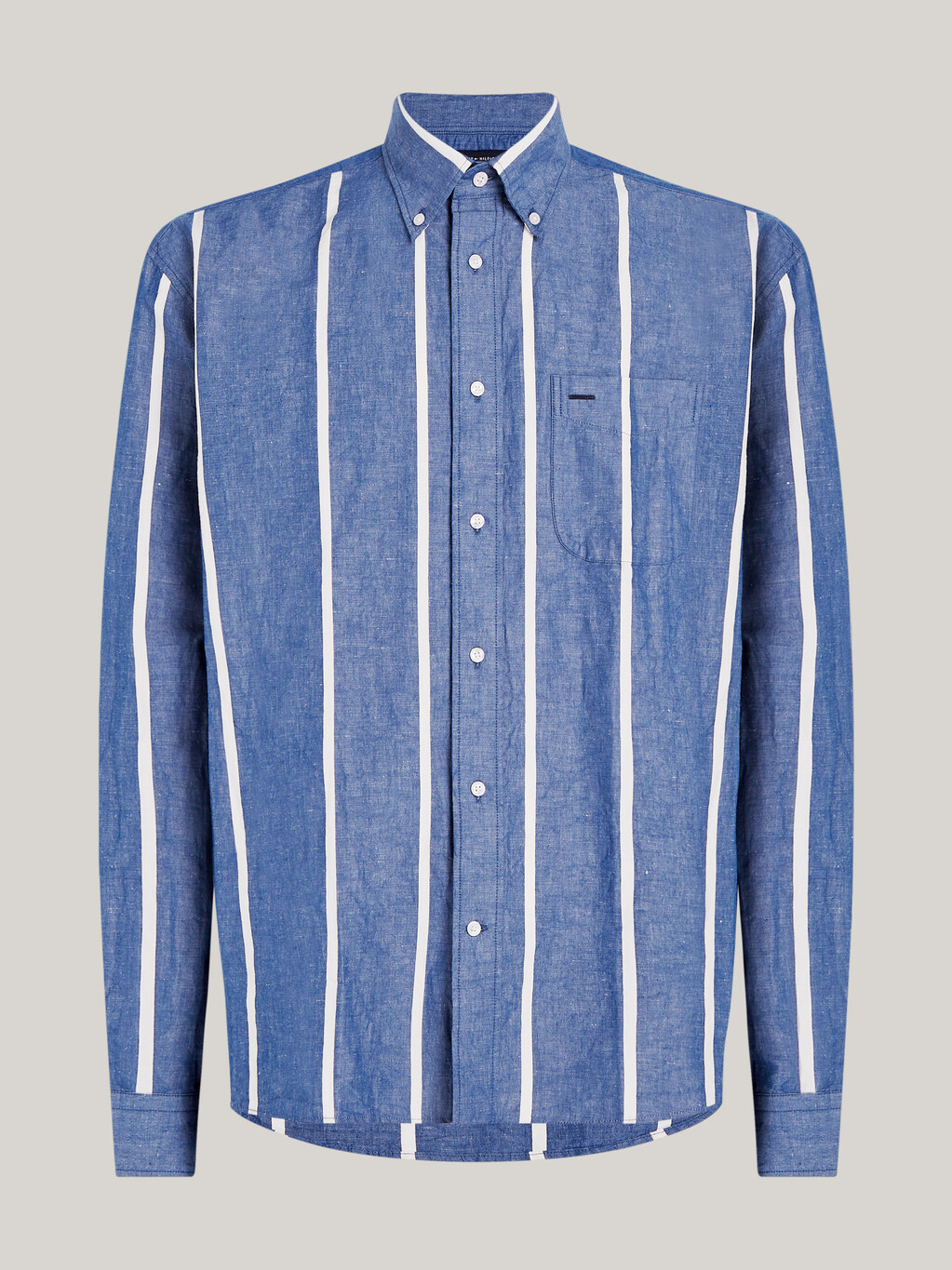 豎條紋常規襯衫, Anchor Blue / Calico, hi-res