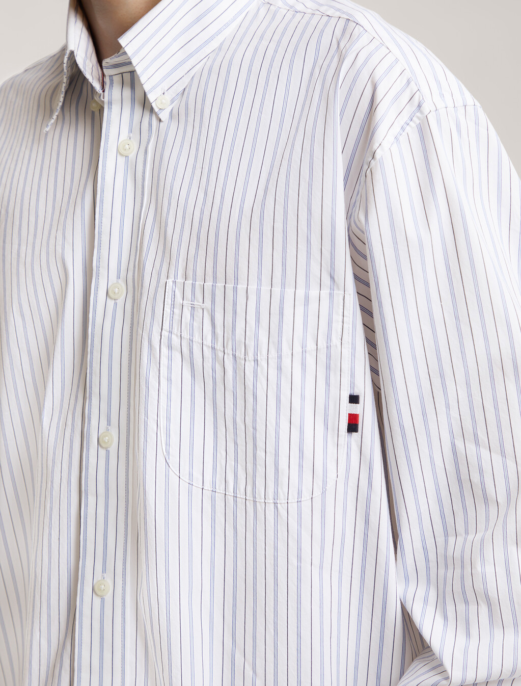 經典條紋襯衫, Optic White / Cloudy Blue / Multi, hi-res