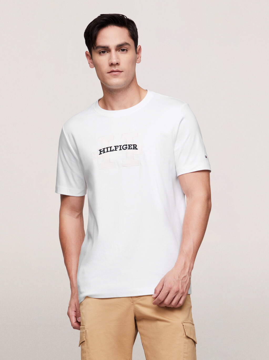 Hilfiger Scroll Logo Graphic T-Shirt, White, hi-res