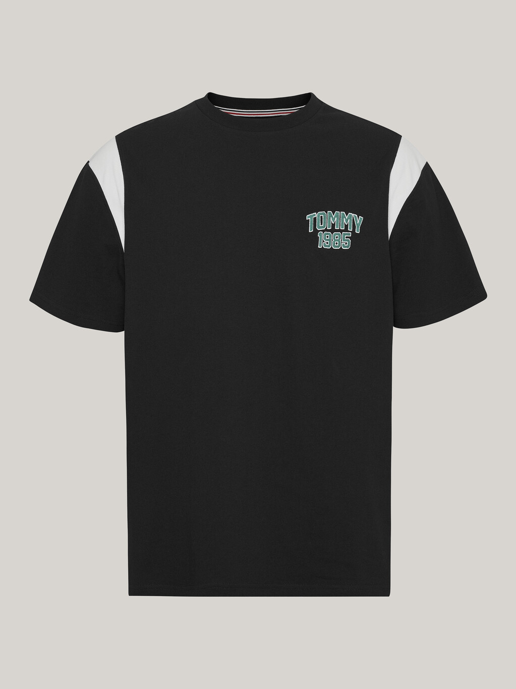 Tommy 1985 學院風 T 恤, Black, hi-res