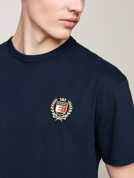 Logo Embroidery Crew Neck T-Shirt