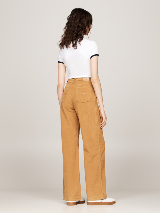 Fine Corduroy Wide Leg Trousers