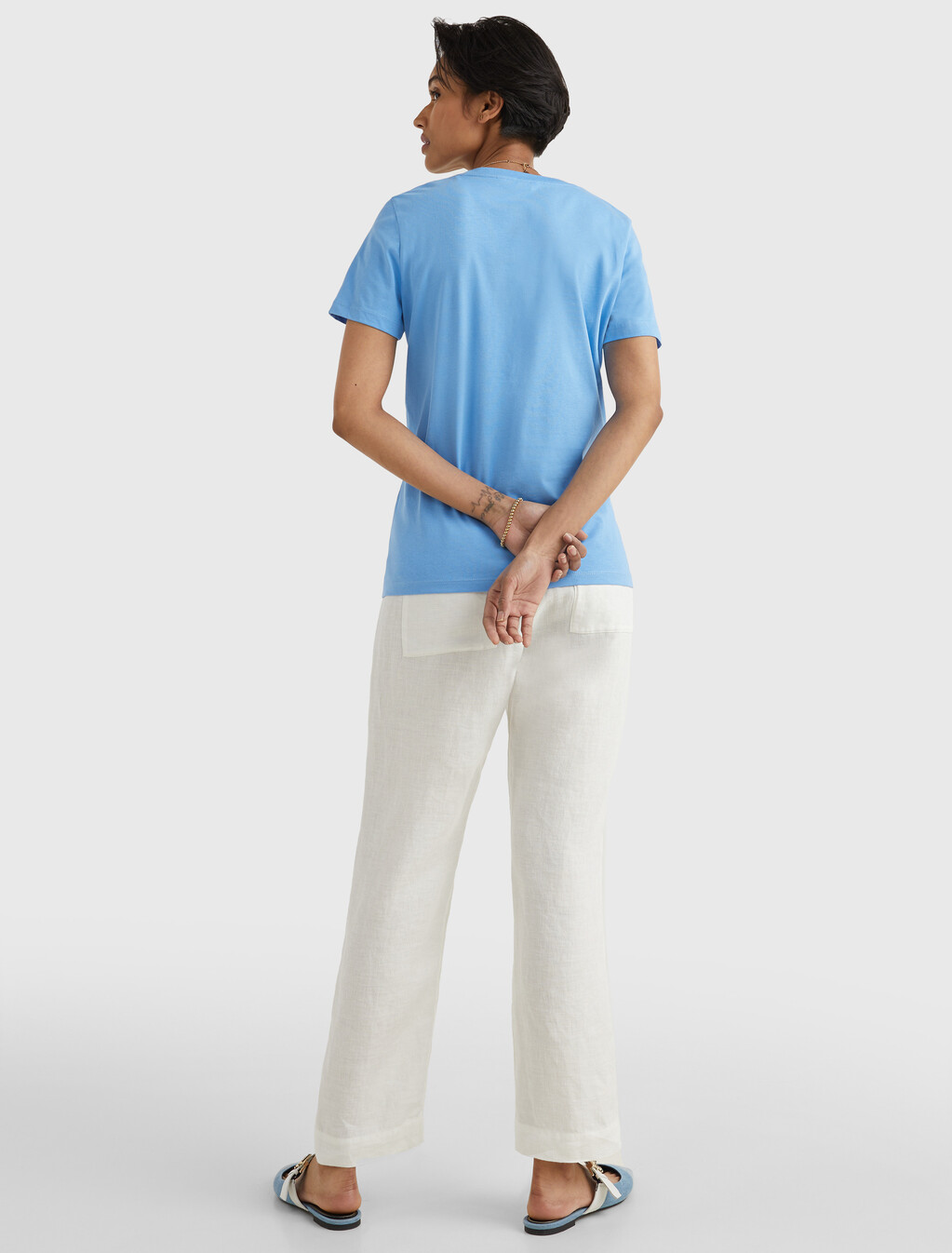Pure Organic Cotton Logo T-Shirt, Hydrangea Blue, hi-res