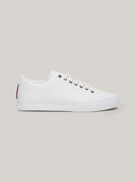 TH Monogram Embossed Leather Trainers