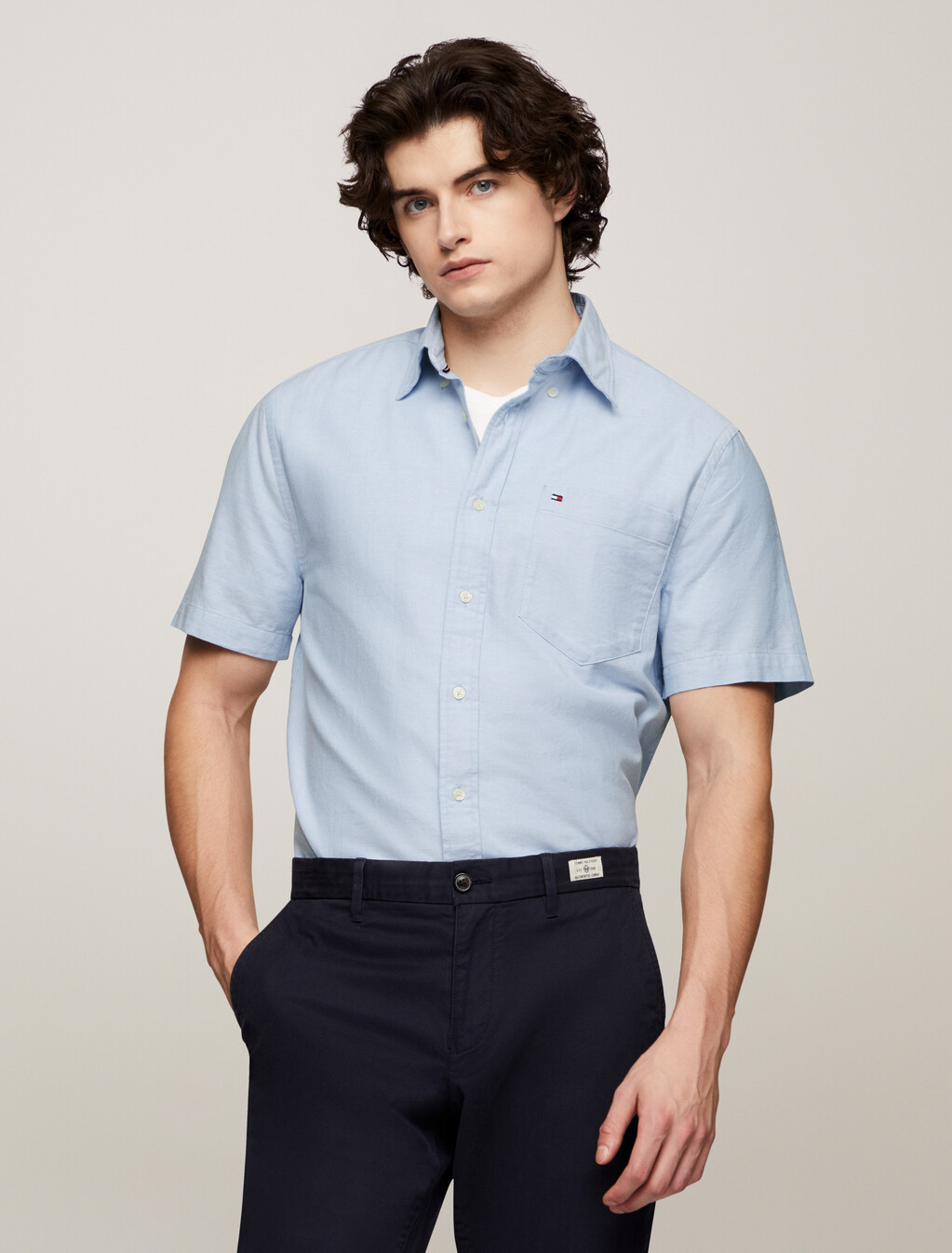 Lightweight Regular Shirt, Cloudy Blue, hi-res
