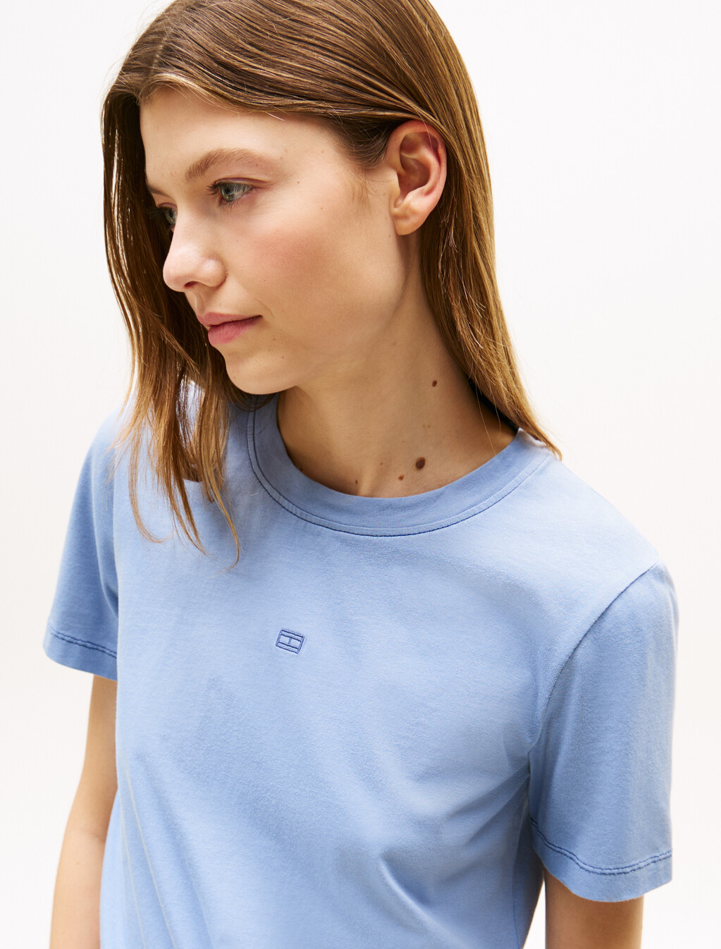 Tonal Flag Crewneck T-Shirt, Brisk Blue, hi-res