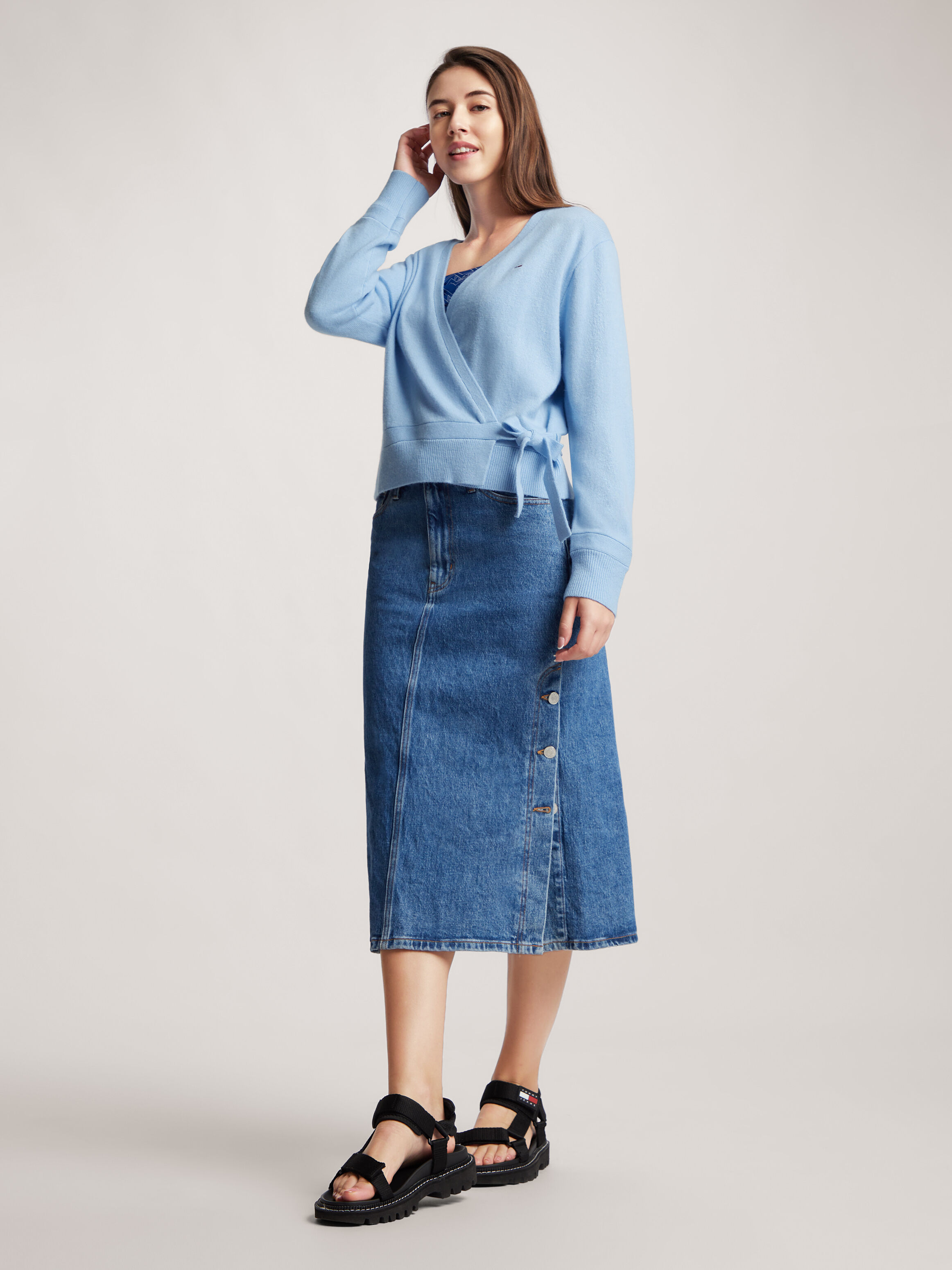 Wrapover cardigan outlet