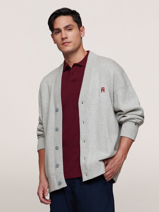 TH Monogram Interlock Cotton Cardigan