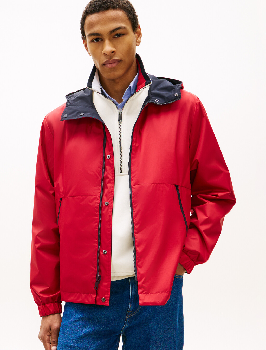 Reversible Color Block Jacket, Desert Sky, hi-res