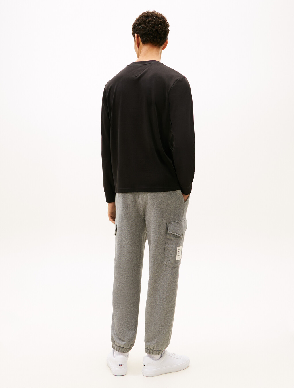Interlock Cotton Long Sleeve T-Shirt, Black, hi-res