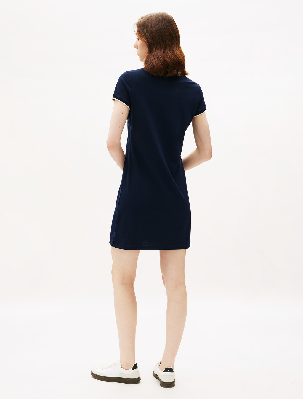 Sporty Feminine Polo Dress, Dark Night Navy, hi-res