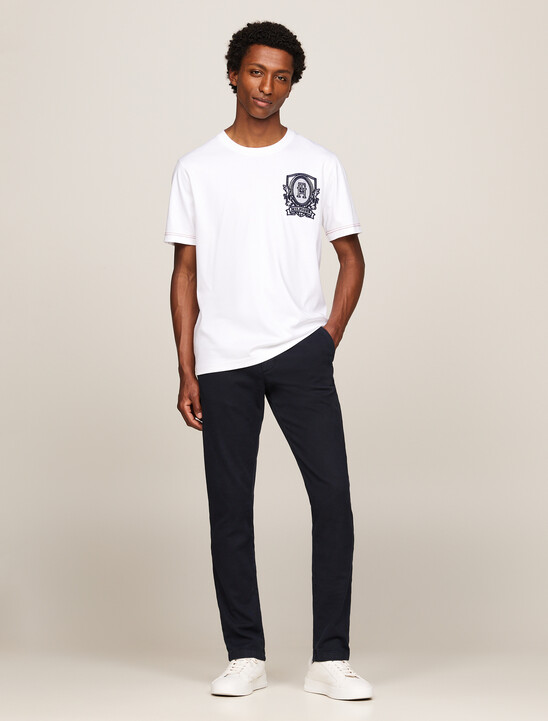 Tonal Logo Embroidery T-Shirt, White Tonal Logo Embroidery T-Shirt