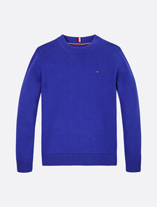 Varsity Elbow Patch Jumper, Wedge Blue, hi-res