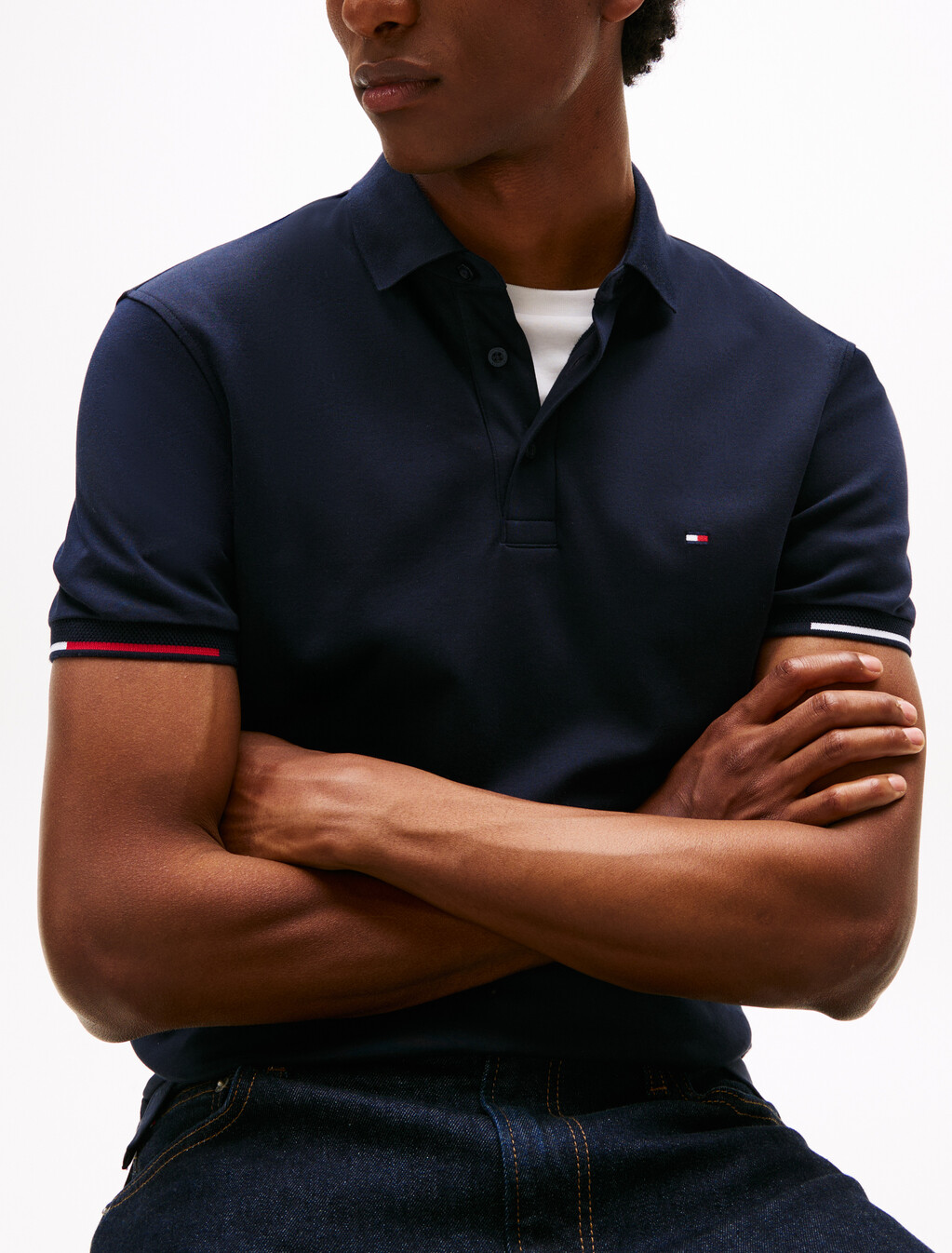 Slim Fit Signature Polo Shirt, Desert Sky, hi-res