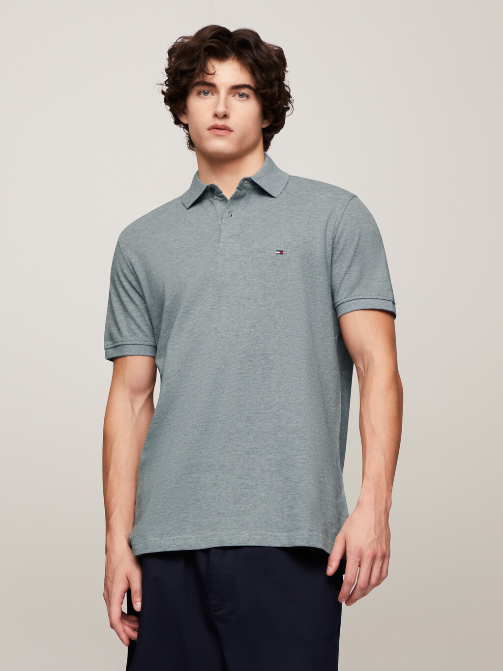 1985 系列標準版型 Polo 衫, Medium Grey Heather, hi-res